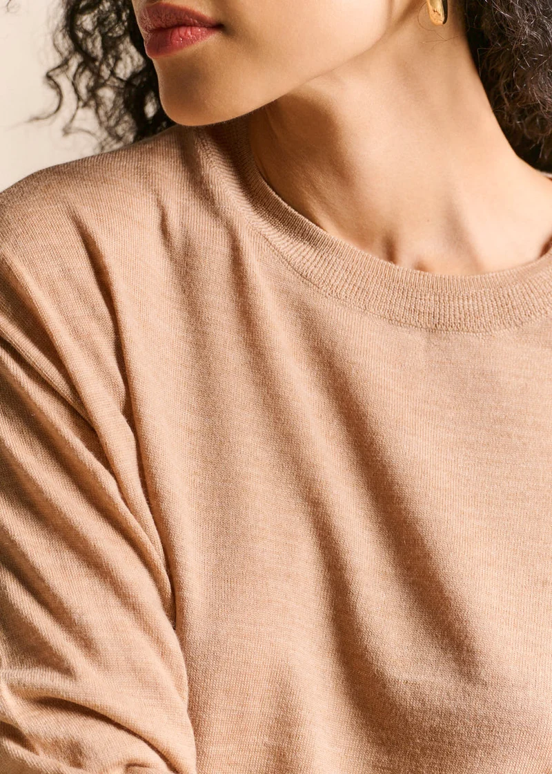 Pull col rond en laine