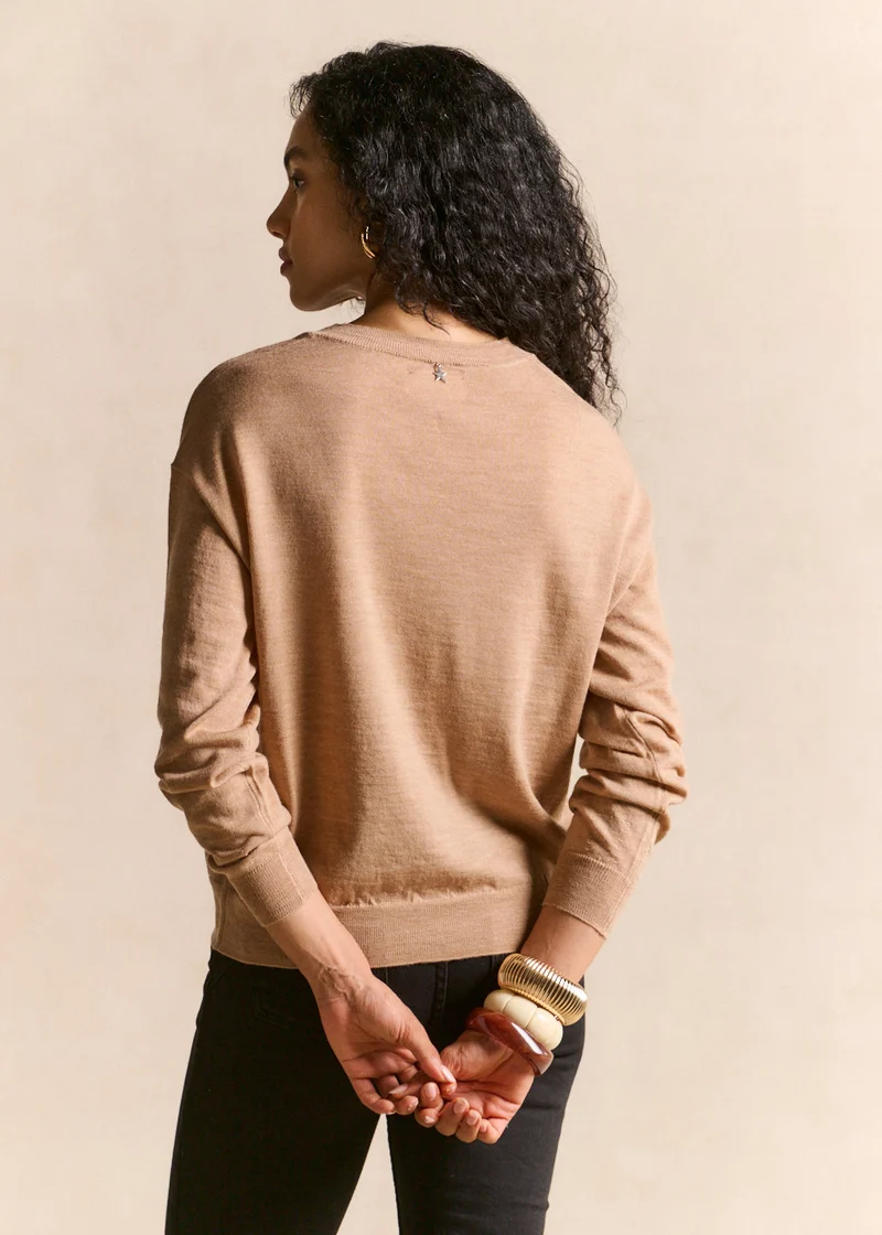 Pull col rond en laine