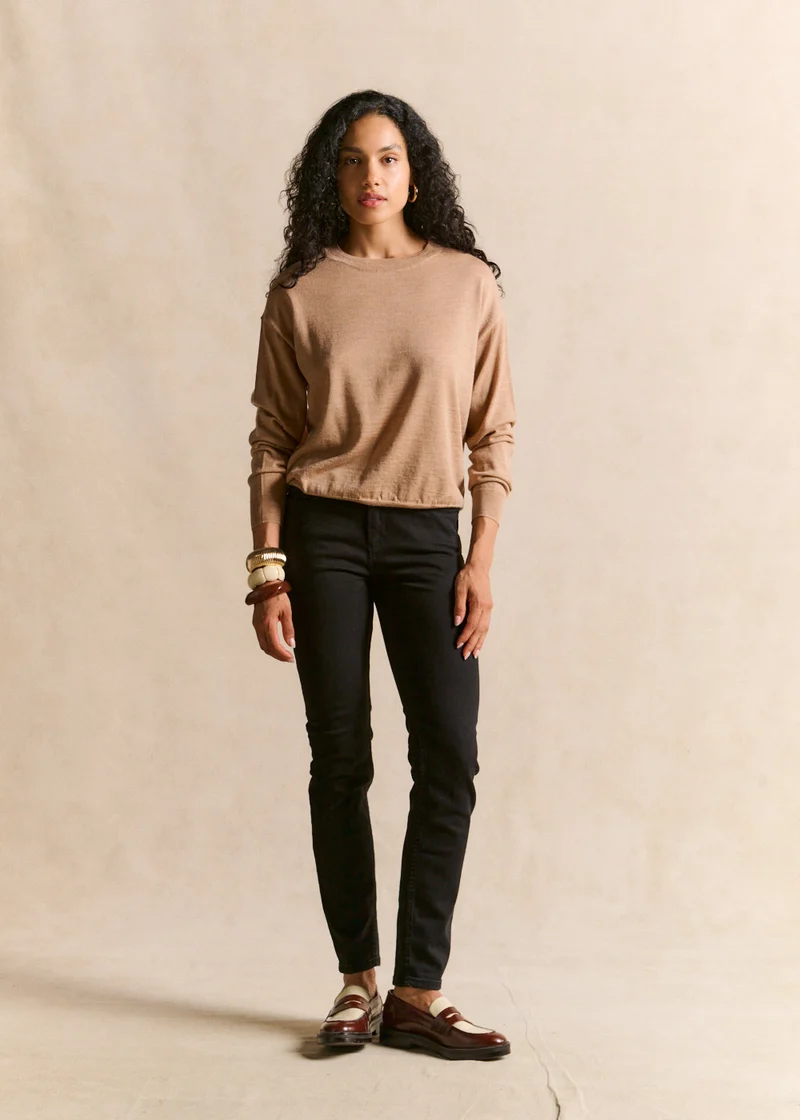 Pull col rond en laine