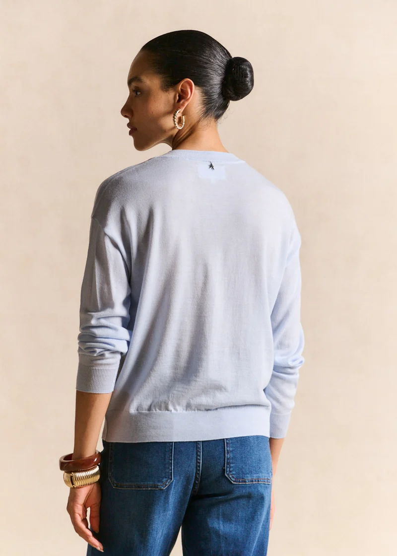 Pull col rond en laine