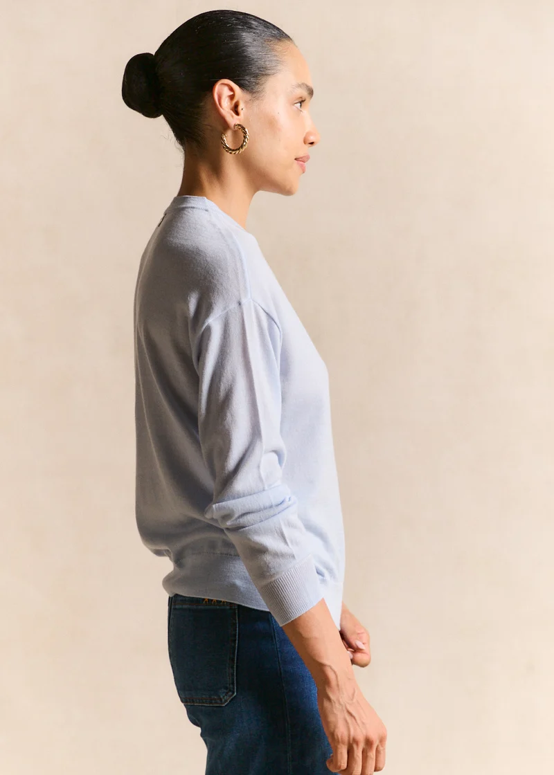Pull col rond en laine