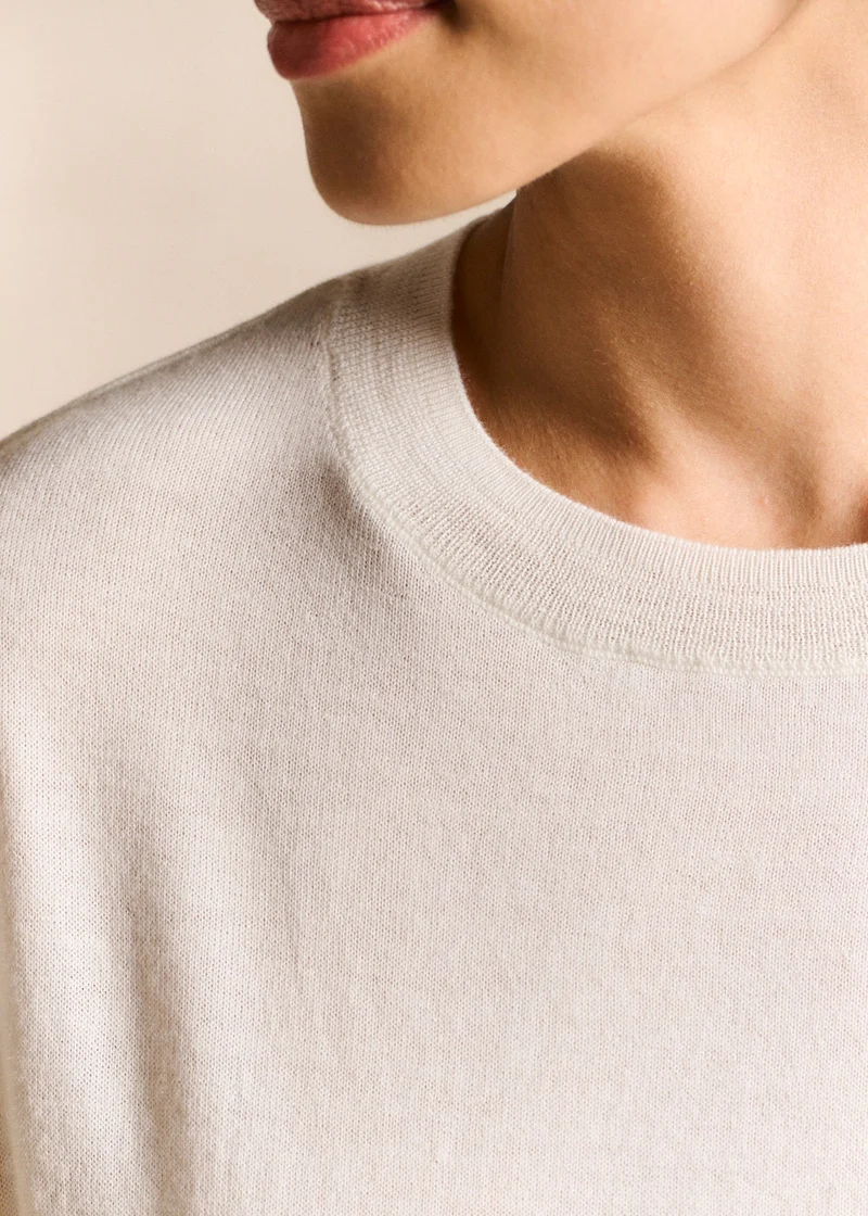 Pull col rond en laine