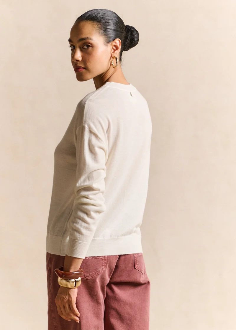 Pull col rond en laine