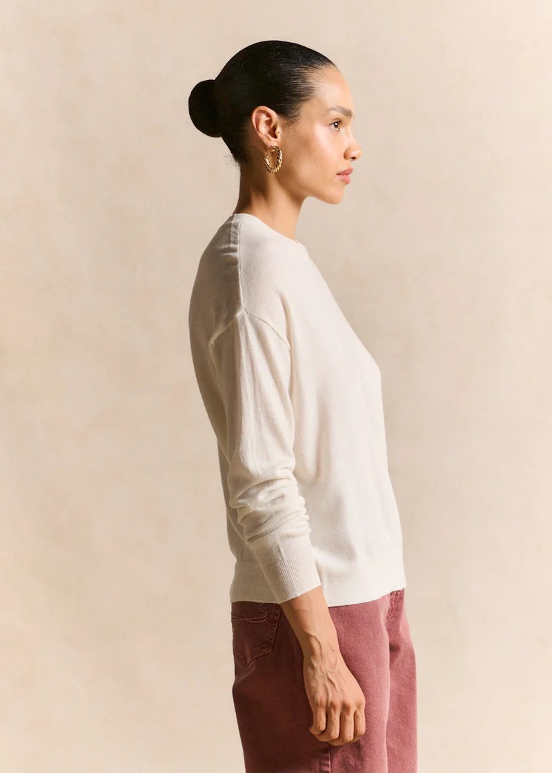 Pull col rond en laine
