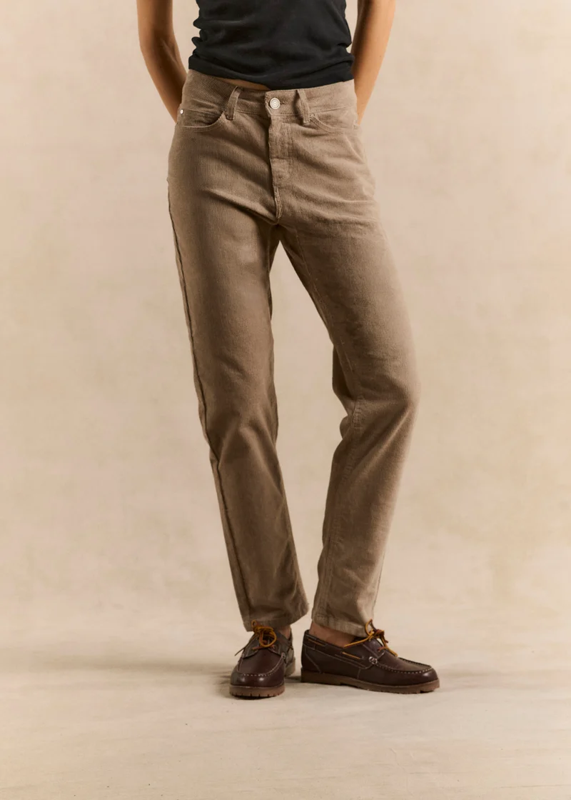 Pantalon slim en velours
