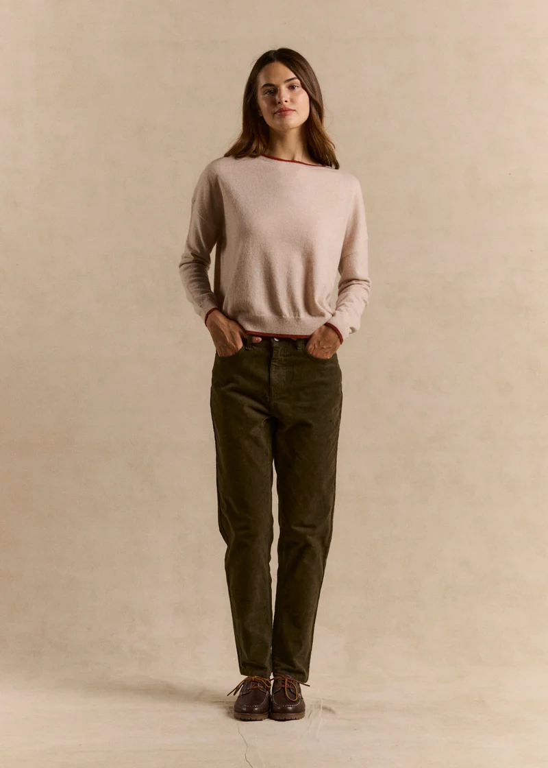 Pantalon slim en velours
