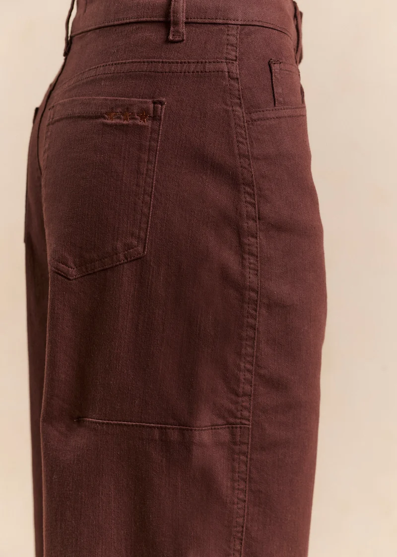Pantalon coupe boule cinq poches