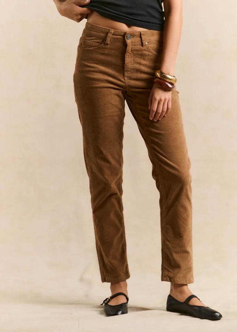 Pantalon slim en velours