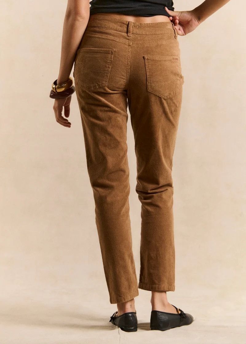 Pantalon slim en velours