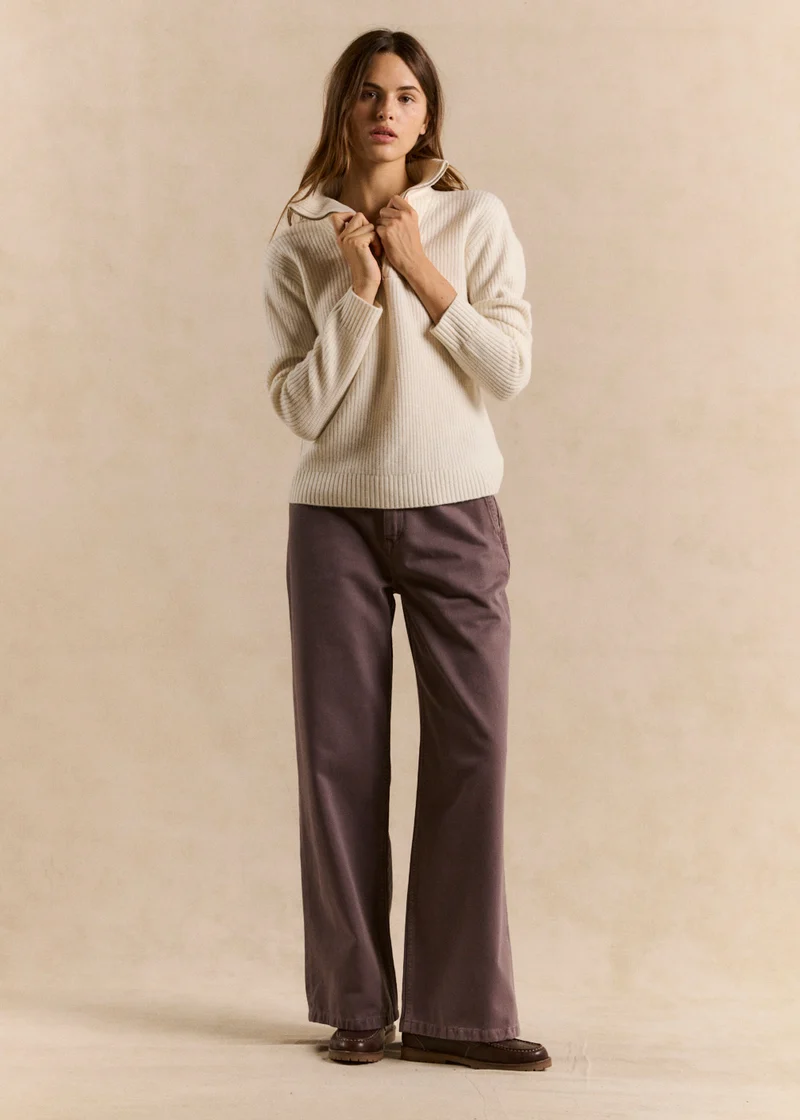 Pantalon droit en coton