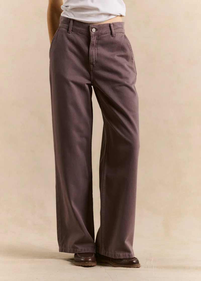 Pantalon droit en coton