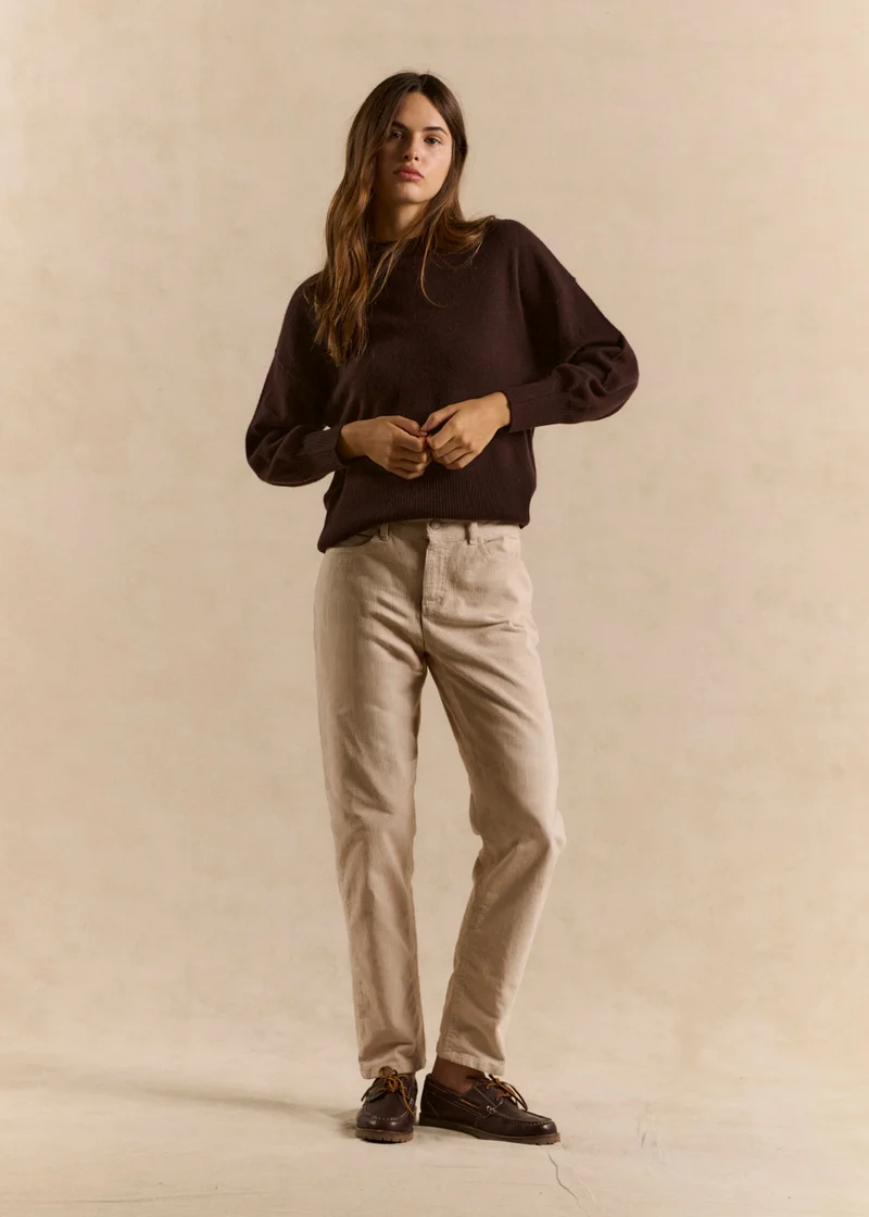 Pantalon slim en velours