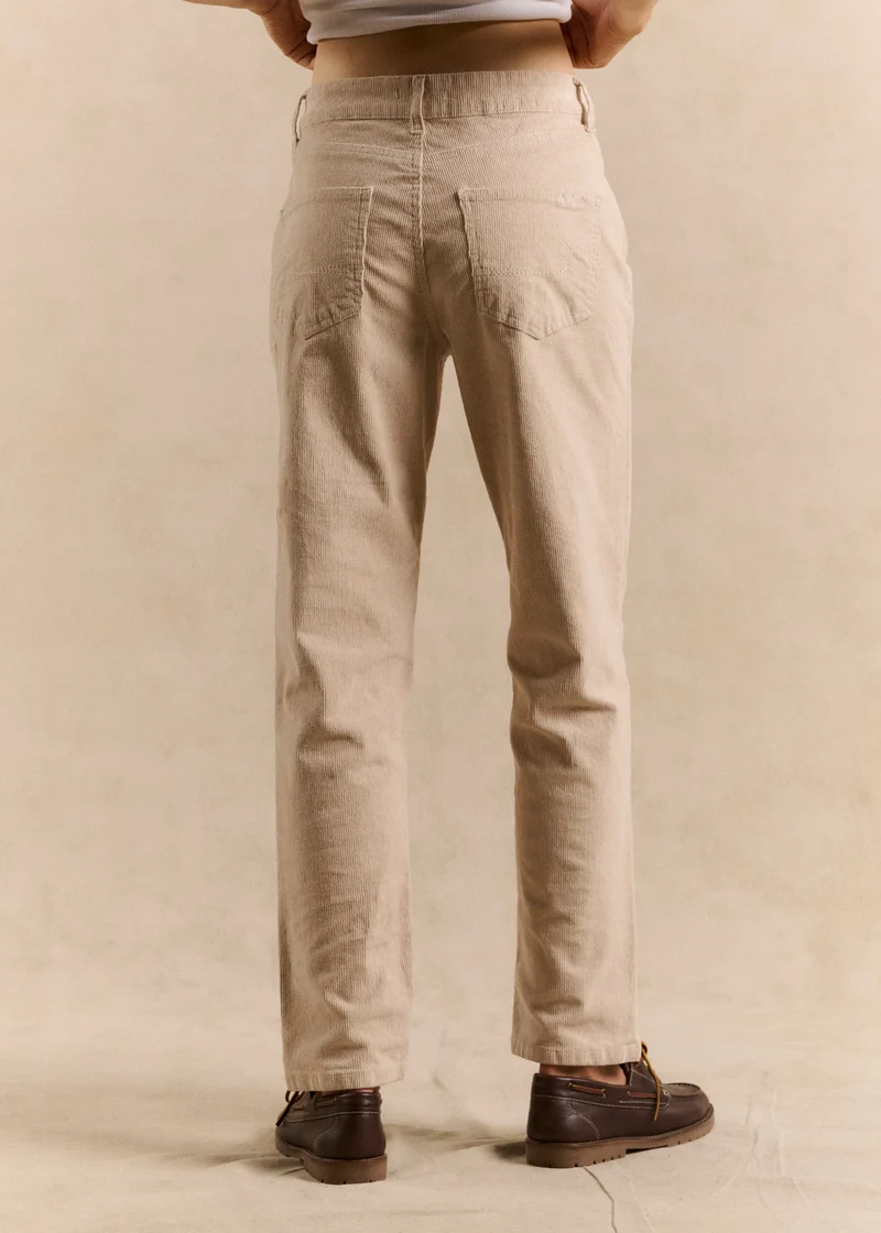 Pantalon slim en velours