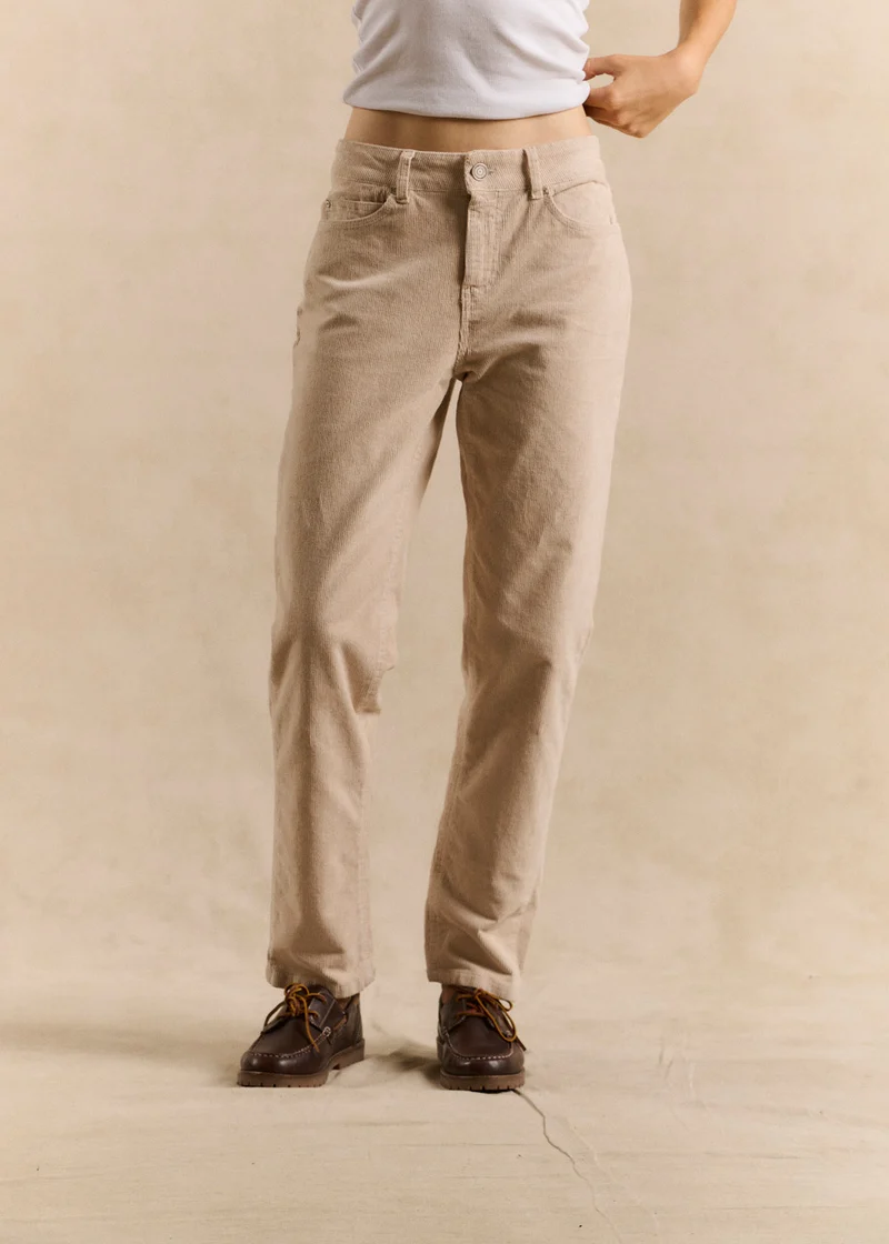 Pantalon slim en velours
