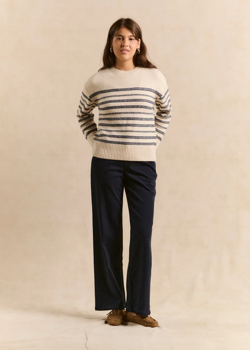 Pantalon droit toucher peau de pêche