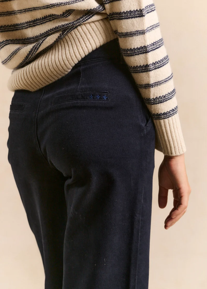 Pantalon droit toucher peau de pêche