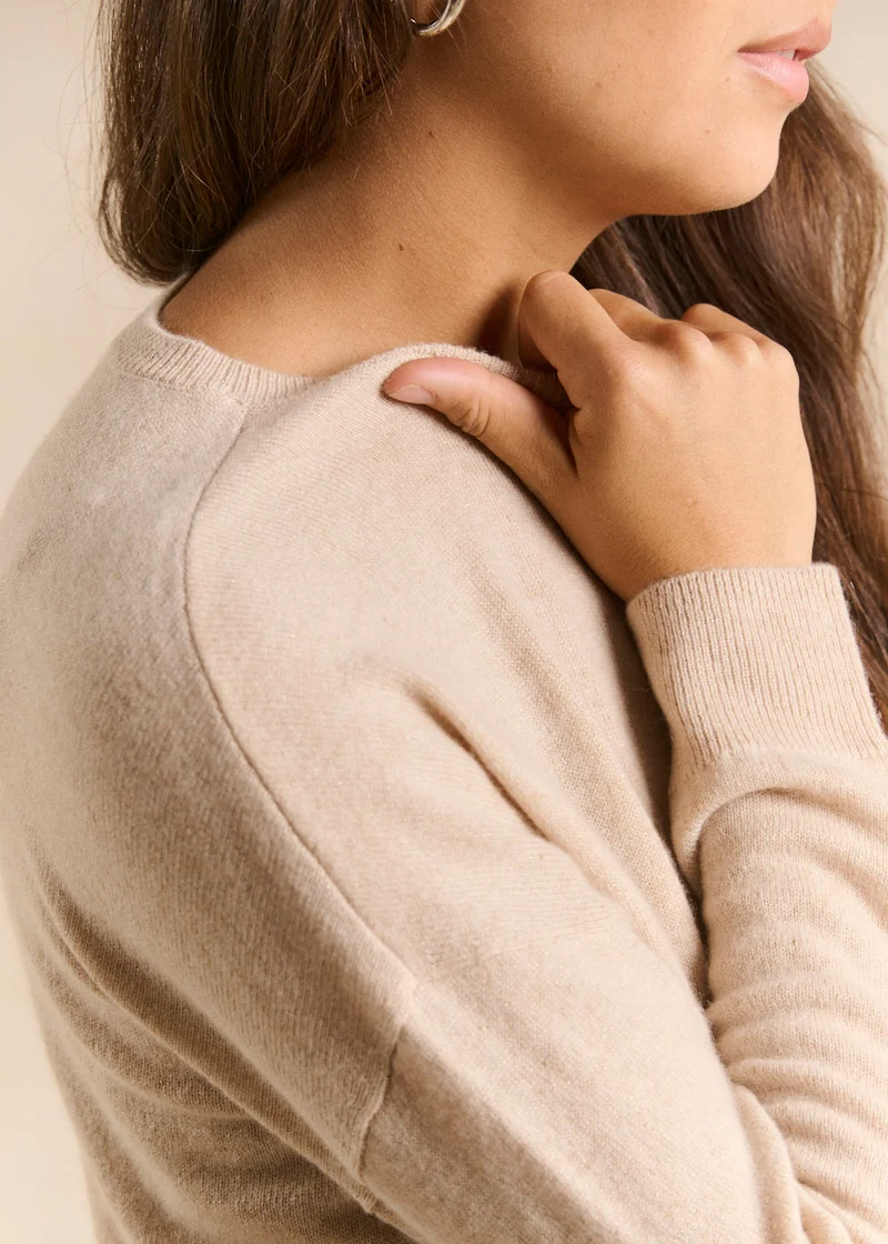Pull ample en cachemire et fil métallisé