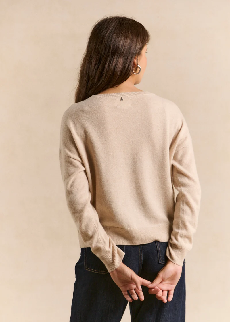 Pull ample en cachemire et fil métallisé