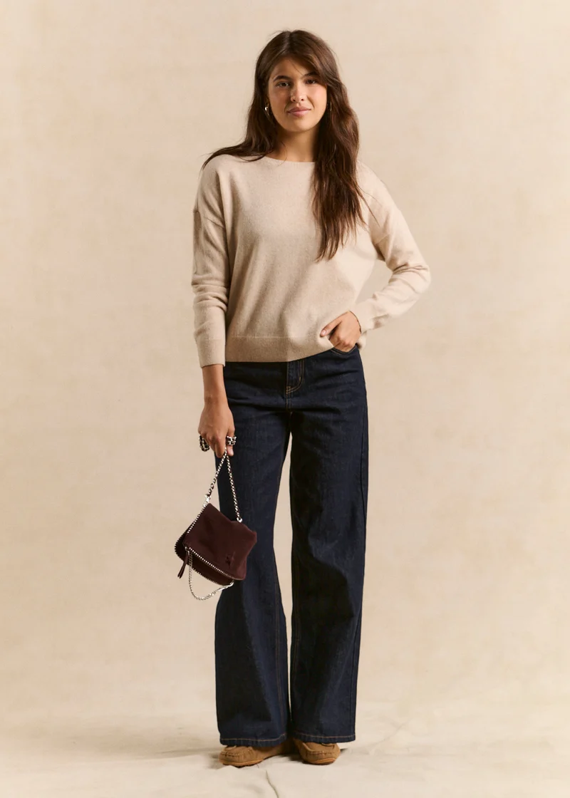 Pull ample en cachemire et fil métallisé
