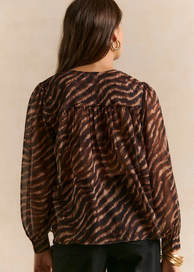 Top ample imprimé animalier