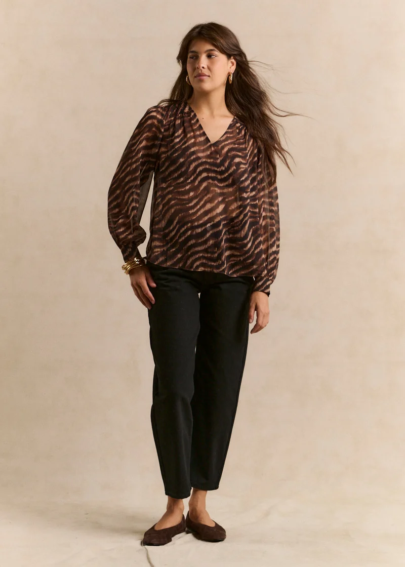 Top ample imprimé animalier