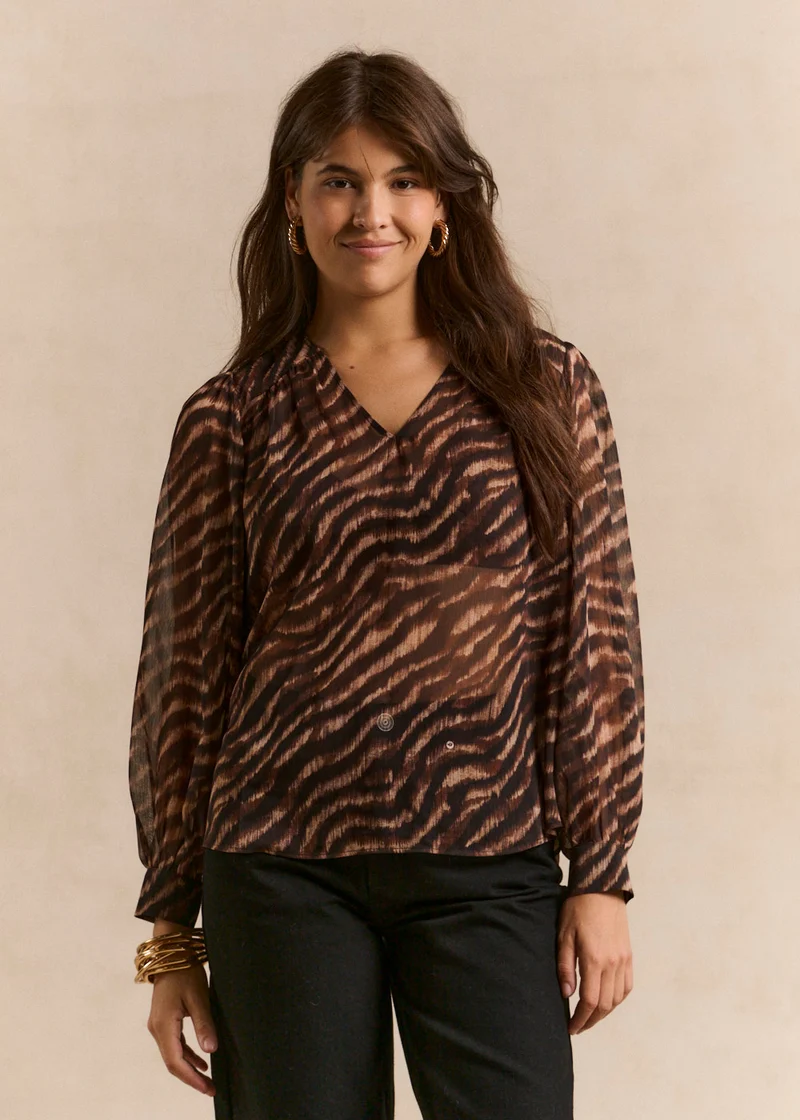 Top ample imprimé animalier