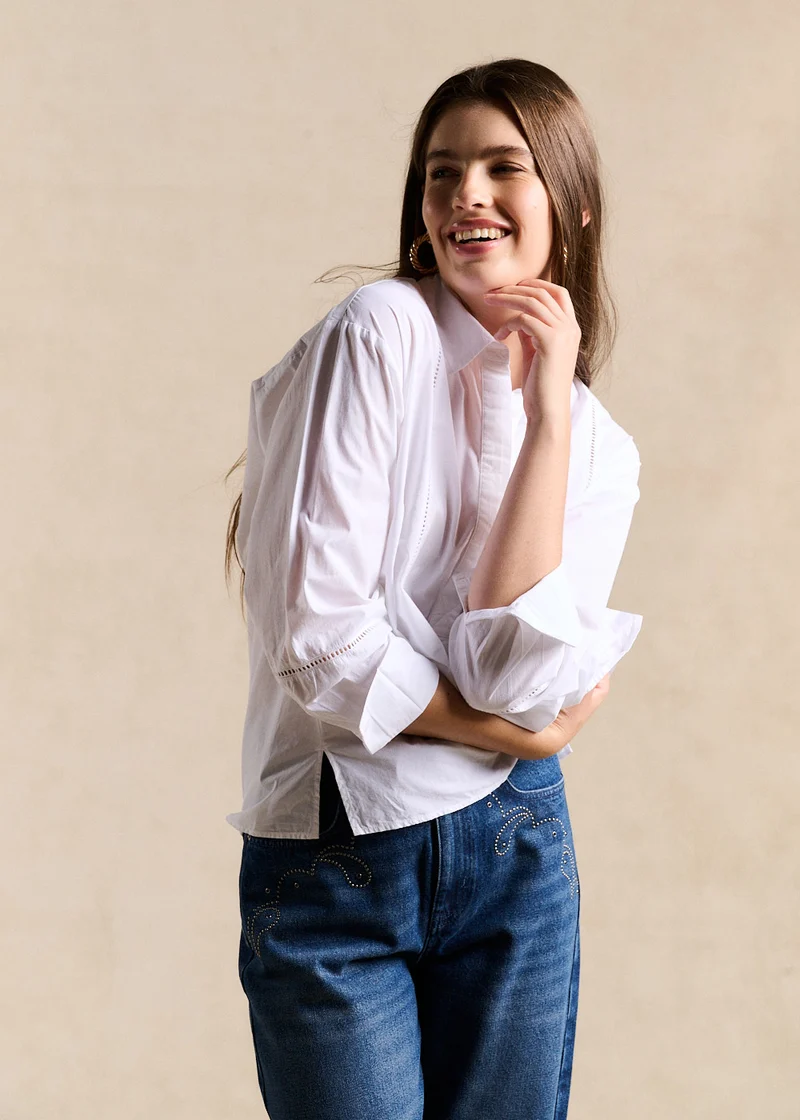 Chemise coton ajourée