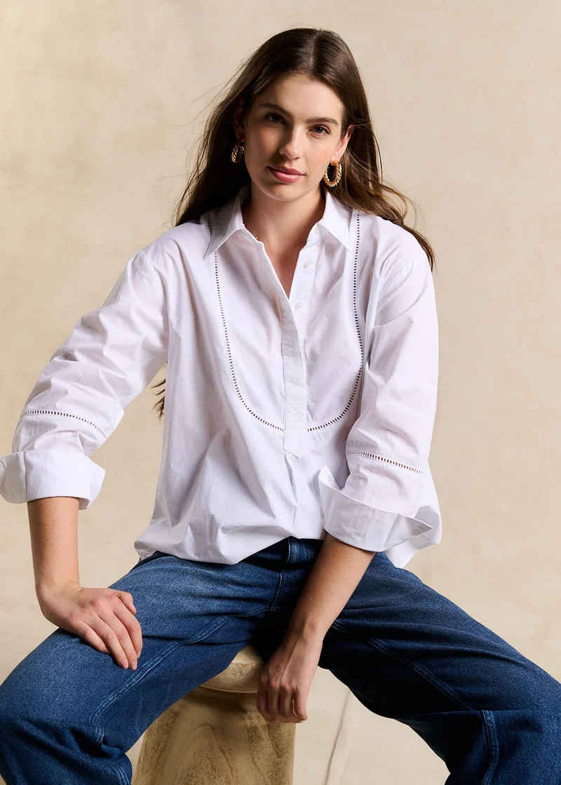 Chemise coton ajourée