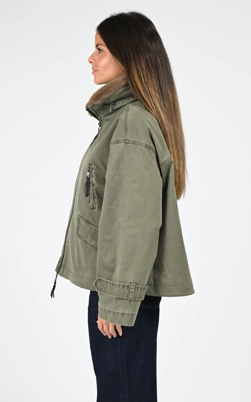 Veste toile army Tyra kaki