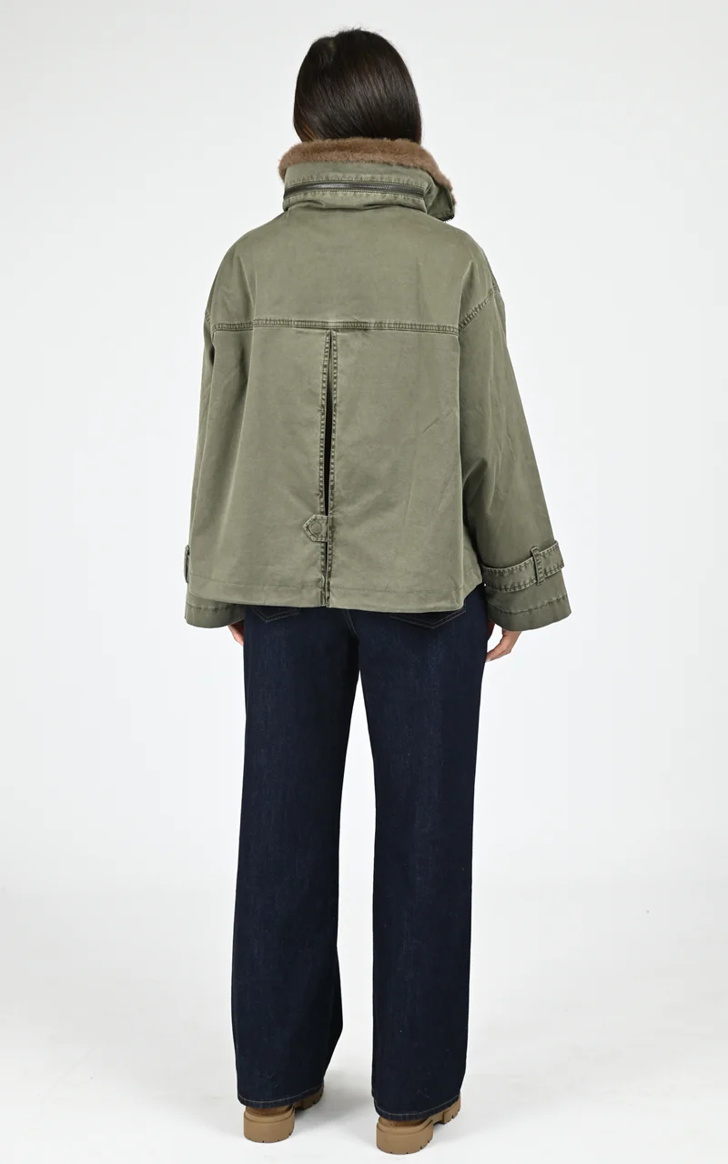 Veste toile army Tyra kaki