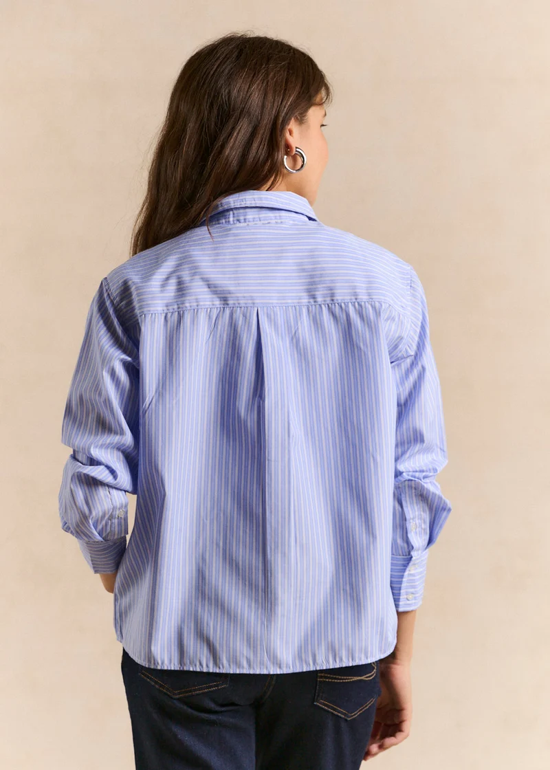Chemise rayée ornée de strass