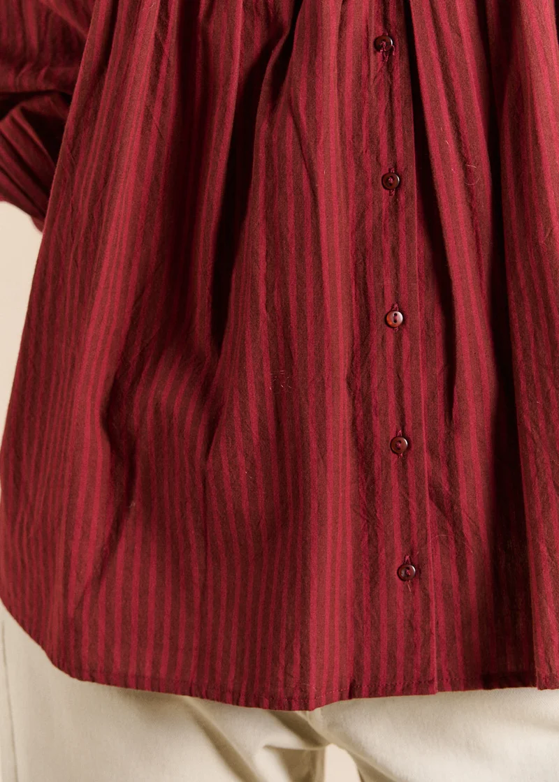 Chemise rayée à smock