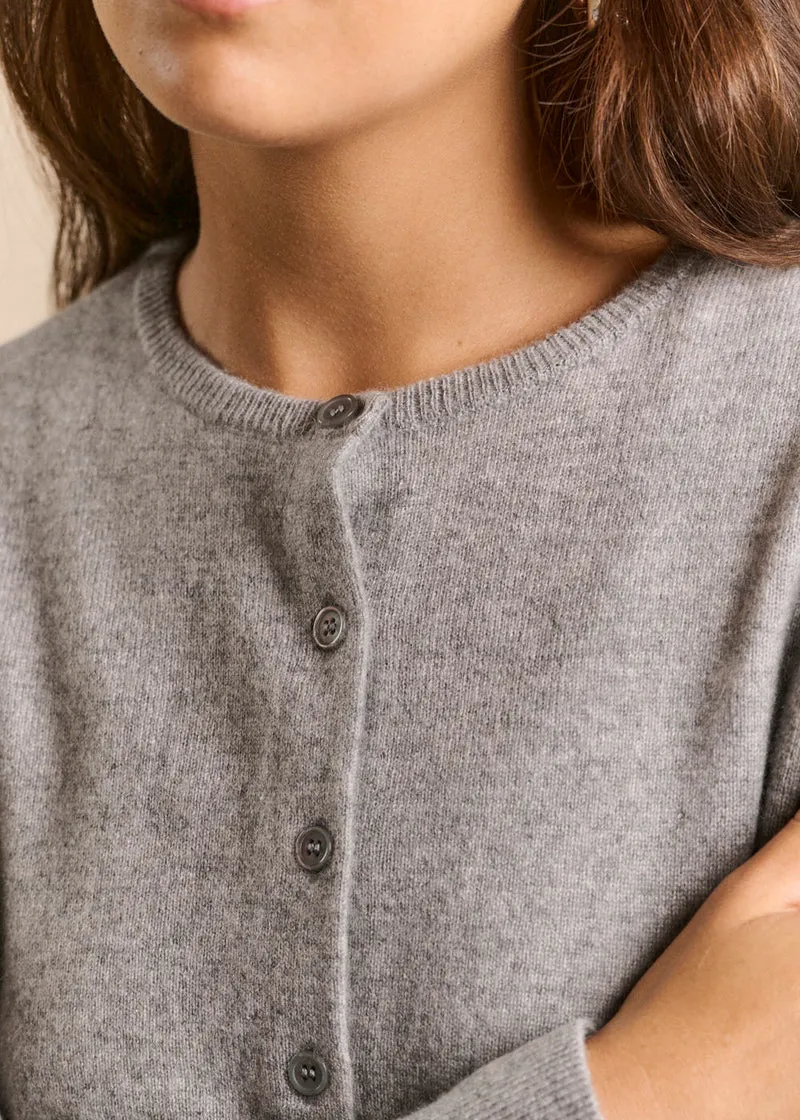 Gilet cachemire boutonné coupe droite