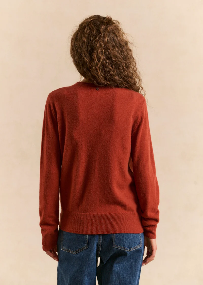 Gilet cachemire boutonné coupe droite