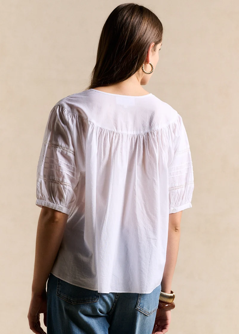 Chemisier brodé en coton