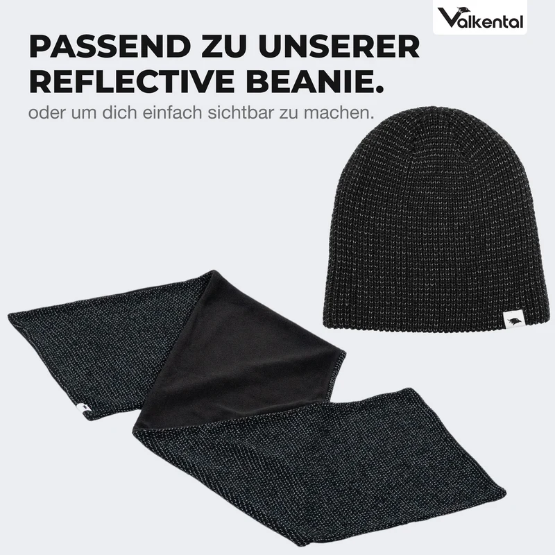 NOUVEAU : Écharpe réfléchissante - Écharpe tricotée réfléchissante avec doublure en polaire