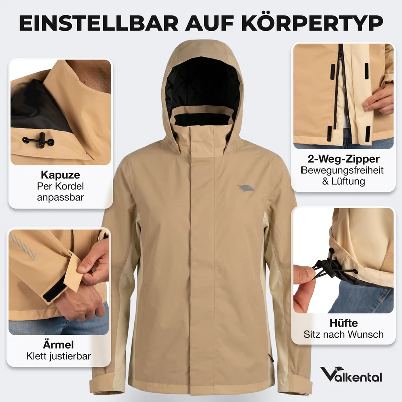 Veste 3 en 1 Smart Jacket - 100 % réfléchissante et imperméable, avec polaire amovible à fermeture éclair - Produit de deuxième choix