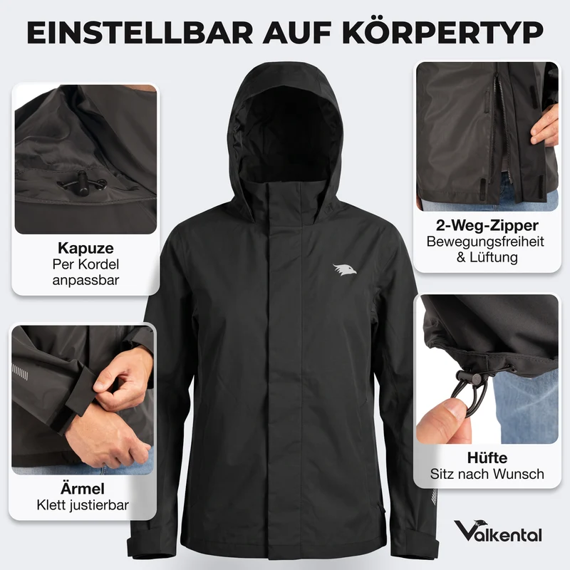 Veste 3 en 1 Smart Jacket - 100 % réfléchissante et imperméable, avec polaire amovible à fermeture éclair - Produit de deuxième choix