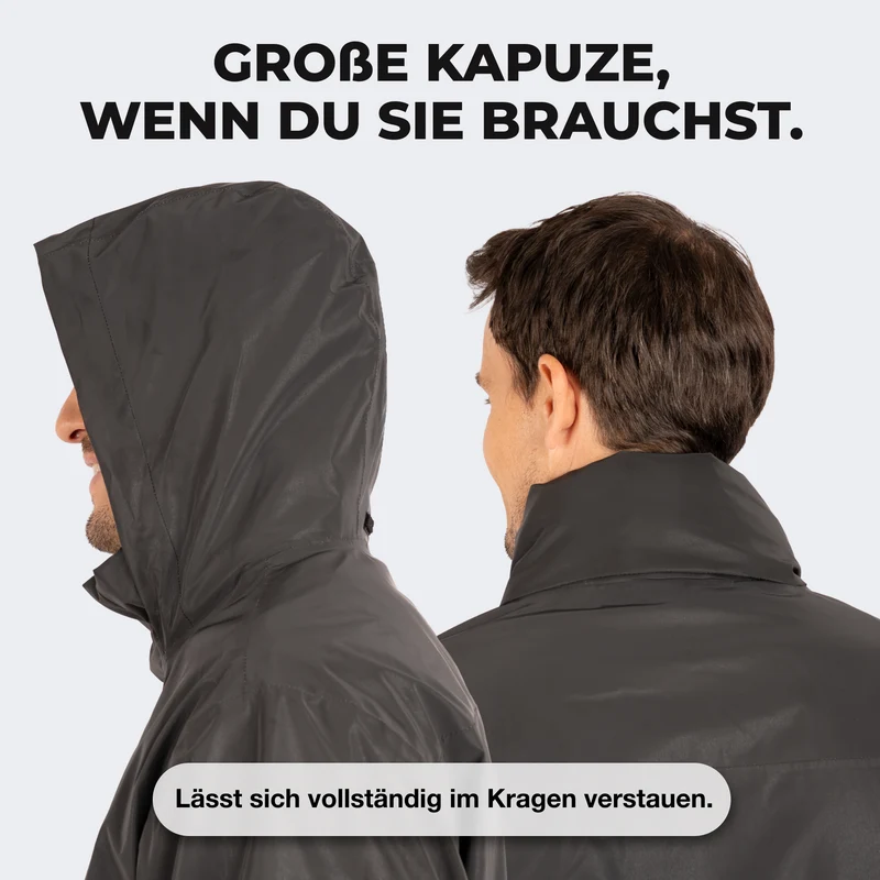 Veste 3 en 1 Smart Jacket - 100 % réfléchissante et imperméable, avec polaire amovible à fermeture éclair - Produit de deuxième choix