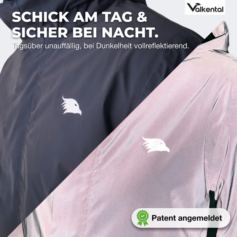 Veste 3 en 1 Smart Jacket - 100 % réfléchissante et imperméable, avec polaire amovible à fermeture éclair - Produit de deuxième choix