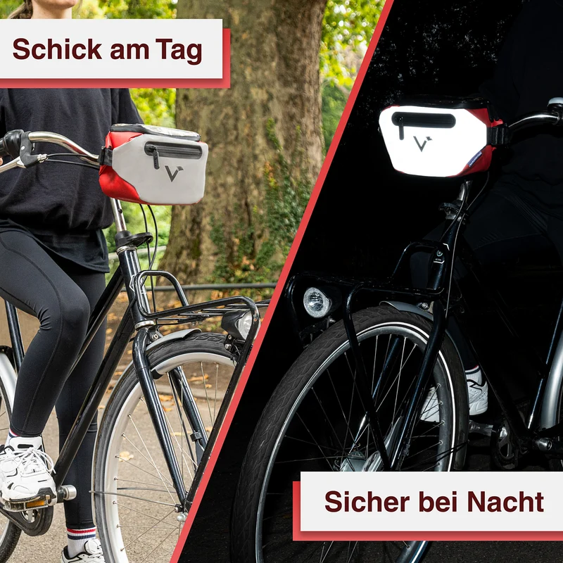 3in1 City Bag - Sac de guidon multifonctionnel & réfléchissant