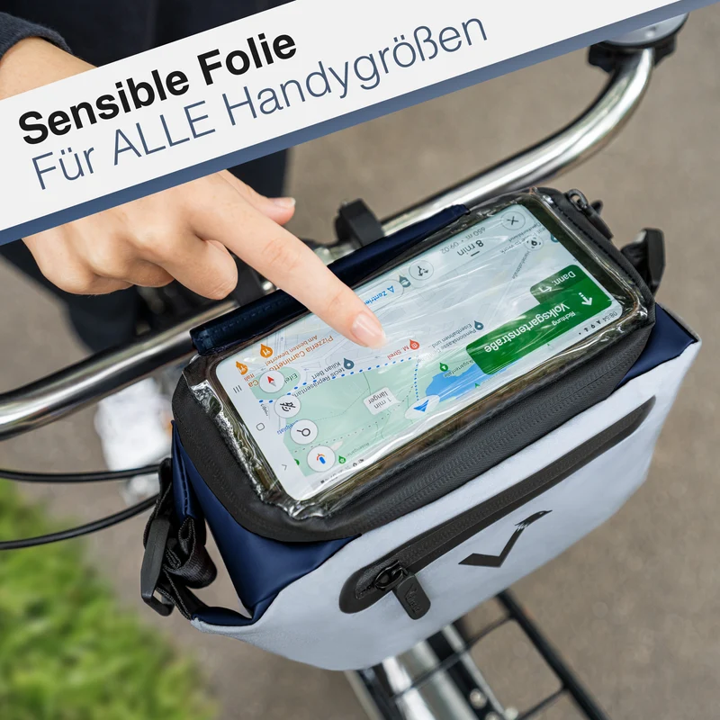 3in1 City Bag - Sac de guidon multifonctionnel & réfléchissant
