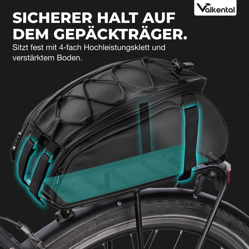 Trunk Bag - Sacoche de porte-bagages 3 en 1 à fixation par le dessus, avec fonction sac à dos