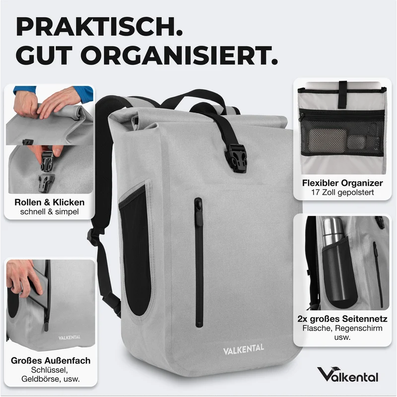 Sac à dos imperméable - Sac à dos imperméable et réfléchissant