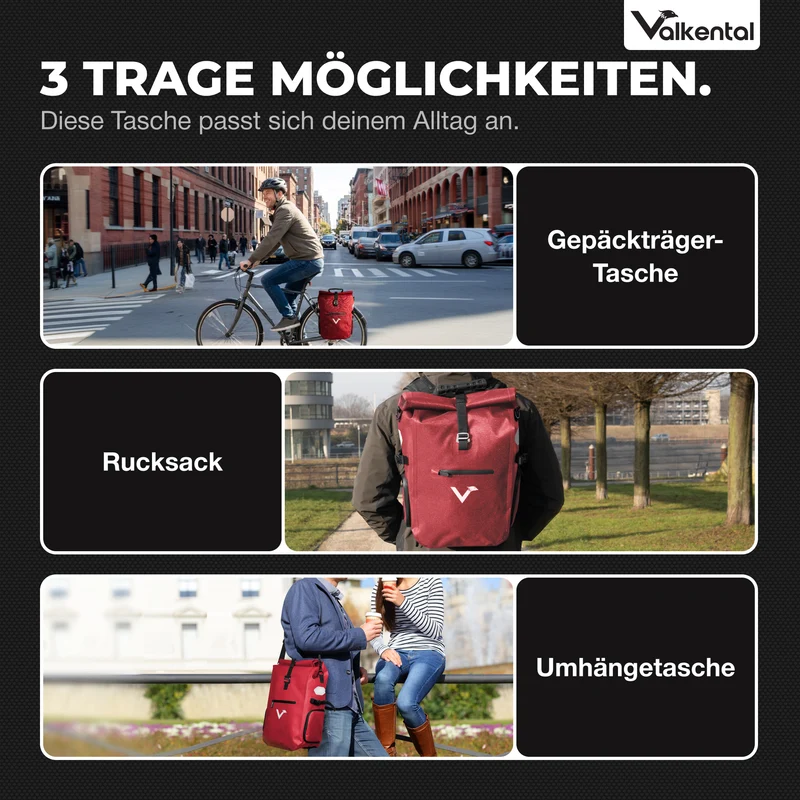 Sac de vélo ValkPro 3 en 1 - un produit polyvalent et ultra-fonctionnel - produit de deuxième choix