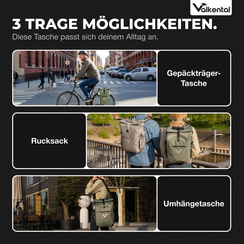Sac de vélo ValkPro 3 en 1 - un produit polyvalent et ultra-fonctionnel - produit de deuxième choix
