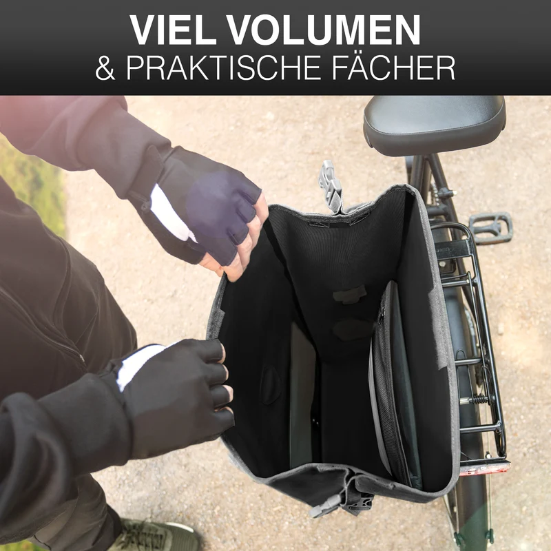 Sac à vélo Urban - Sac de porte-bagages 2 en 1 pratique au look urbain - Produit de deuxième choix