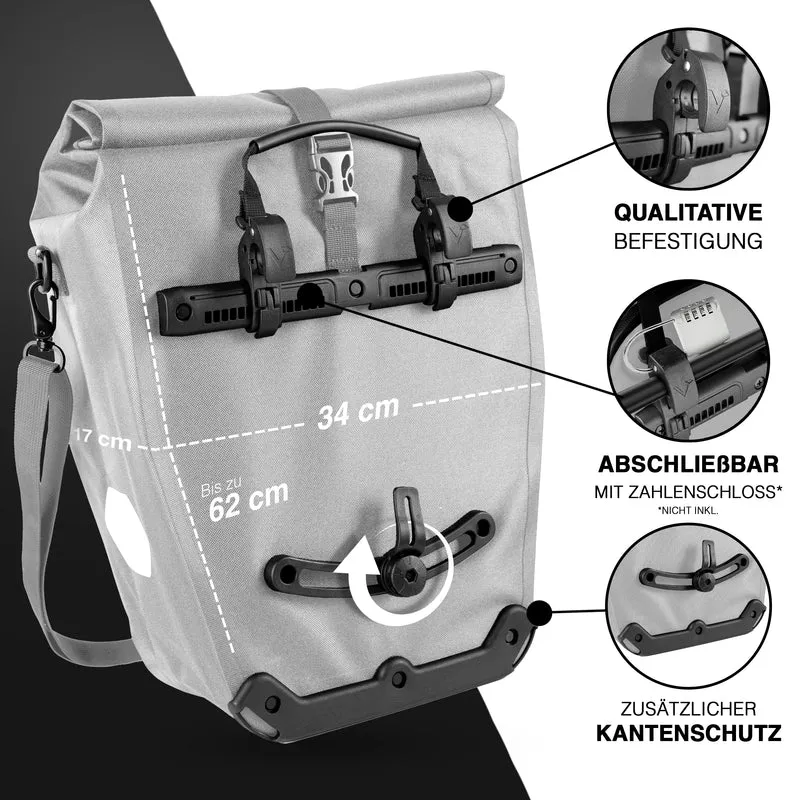Sac à vélo Urban - Sac de porte-bagages 2 en 1 pratique au look urbain - Produit de deuxième choix