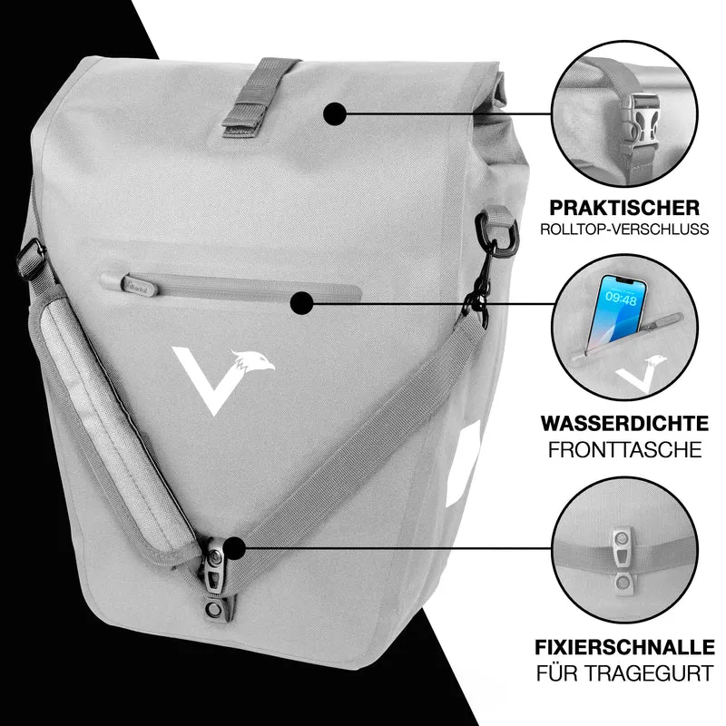 Sac à vélo Urban - Sac de porte-bagages 2 en 1 pratique au look urbain - Produit de deuxième choix