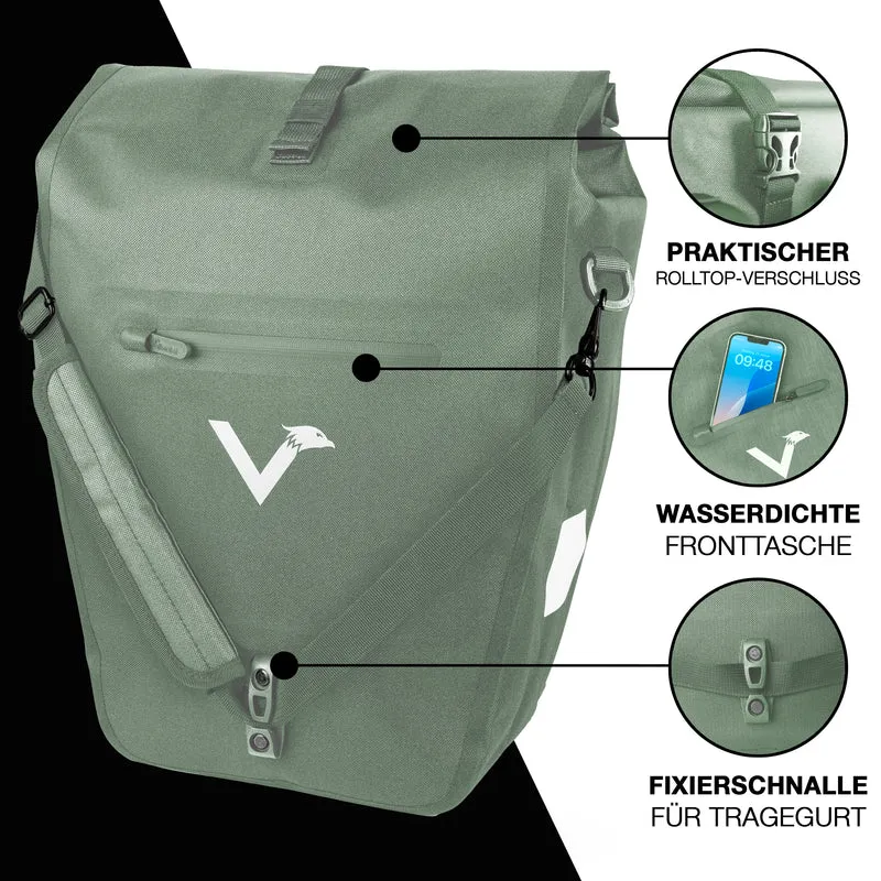 Sac à vélo Urban - Sac de porte-bagages 2 en 1 pratique au look urbain - Produit de deuxième choix